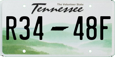 TN license plate R3448F