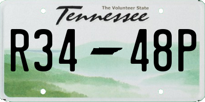 TN license plate R3448P