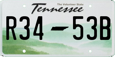 TN license plate R3453B
