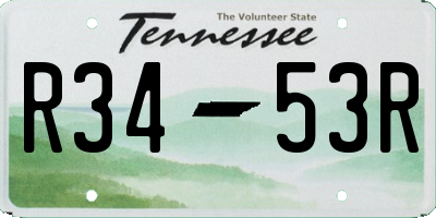 TN license plate R3453R