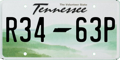 TN license plate R3463P