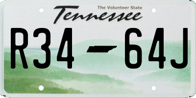 TN license plate R3464J