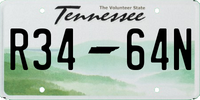 TN license plate R3464N