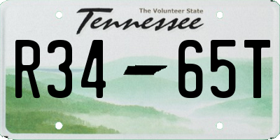 TN license plate R3465T