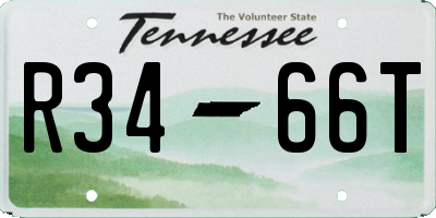 TN license plate R3466T