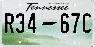 TN license plate R3467C