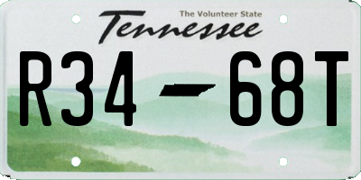 TN license plate R3468T