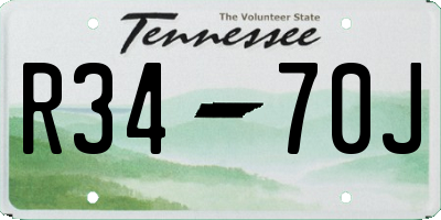 TN license plate R3470J