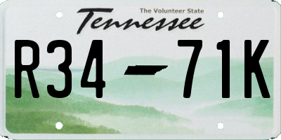 TN license plate R3471K