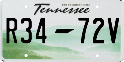 TN license plate R3472V