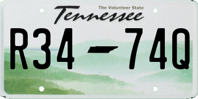 TN license plate R3474Q