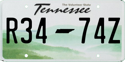 TN license plate R3474Z