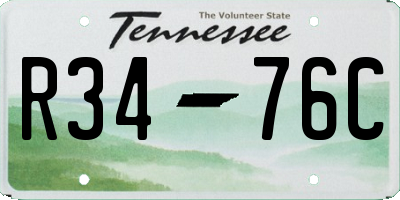 TN license plate R3476C
