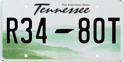 TN license plate R3480T