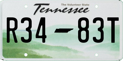 TN license plate R3483T