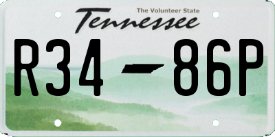TN license plate R3486P