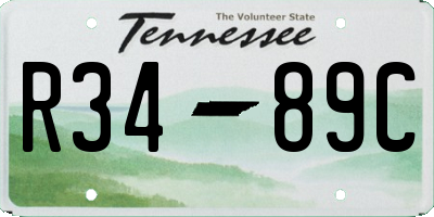 TN license plate R3489C