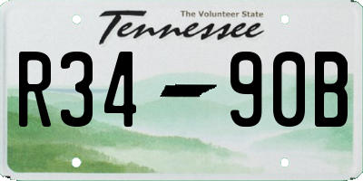 TN license plate R3490B