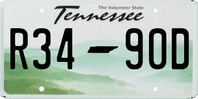TN license plate R3490D