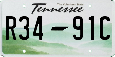 TN license plate R3491C