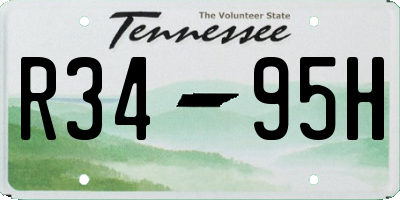 TN license plate R3495H