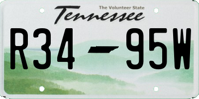 TN license plate R3495W