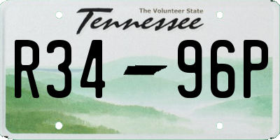 TN license plate R3496P