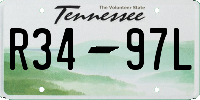 TN license plate R3497L