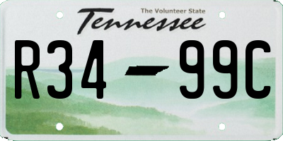 TN license plate R3499C
