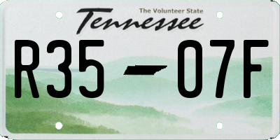 TN license plate R3507F