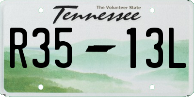TN license plate R3513L