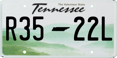 TN license plate R3522L