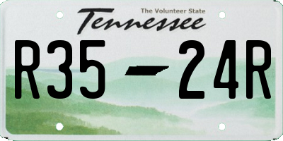 TN license plate R3524R