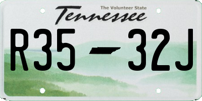 TN license plate R3532J
