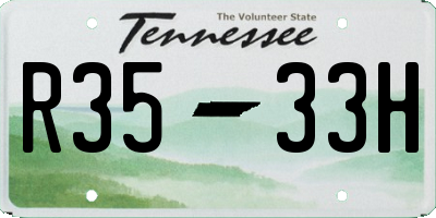 TN license plate R3533H