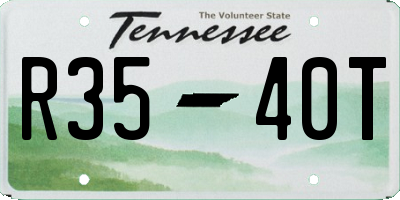 TN license plate R3540T
