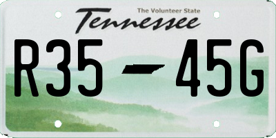 TN license plate R3545G