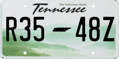 TN license plate R3548Z