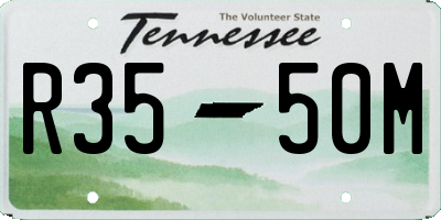TN license plate R3550M