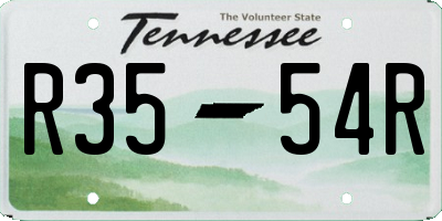 TN license plate R3554R