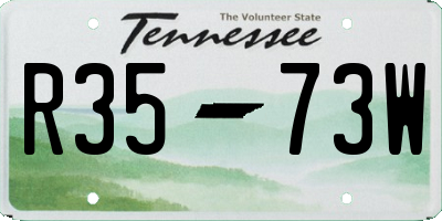 TN license plate R3573W