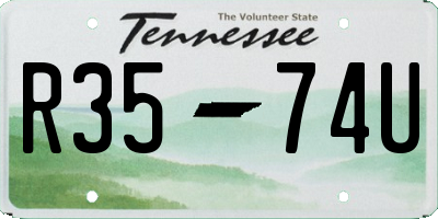 TN license plate R3574U