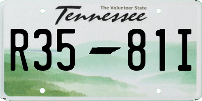 TN license plate R3581I