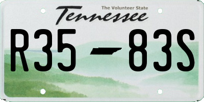 TN license plate R3583S
