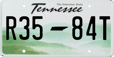 TN license plate R3584T