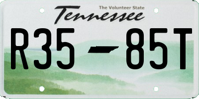 TN license plate R3585T