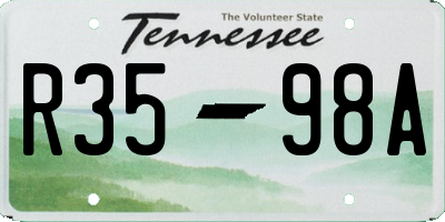 TN license plate R3598A