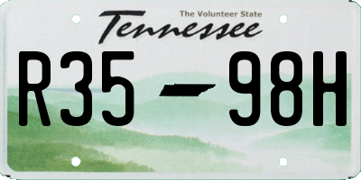 TN license plate R3598H