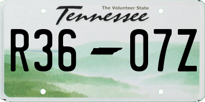 TN license plate R3607Z