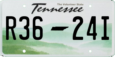 TN license plate R3624I